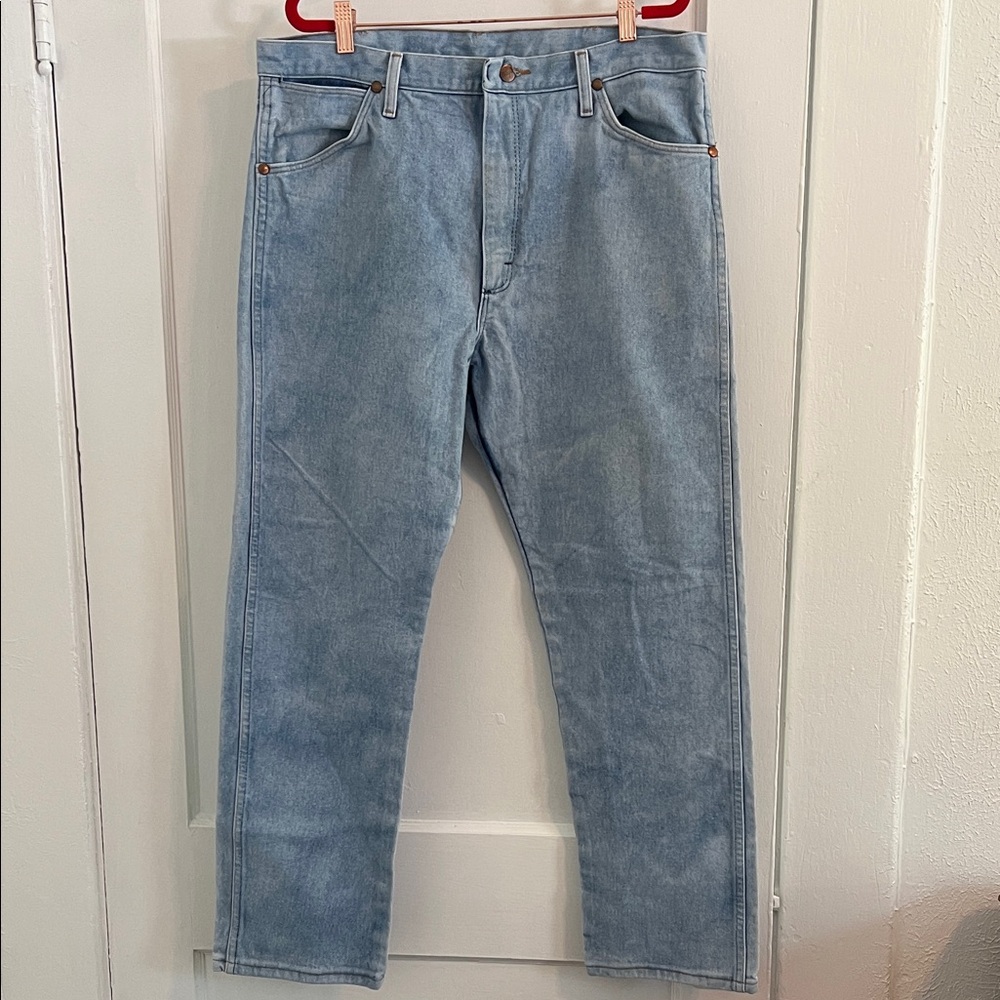 Wrangler Men's Straight Jeans - Soft Blue